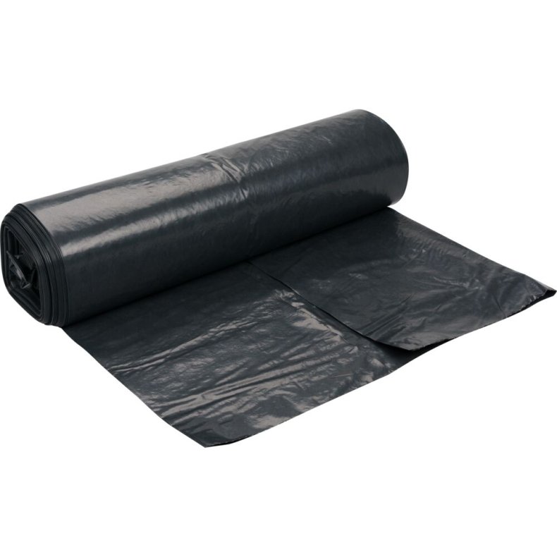 Affaldspose, 50 l, sort, LDPE/genanvendt, 60x75cm