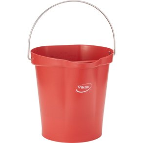 Spand til f�devarer, Vikan, 12 l, r�d, PP, metal- og r�ngtendetekterbart additiv *Denne vare tages ikke retur*