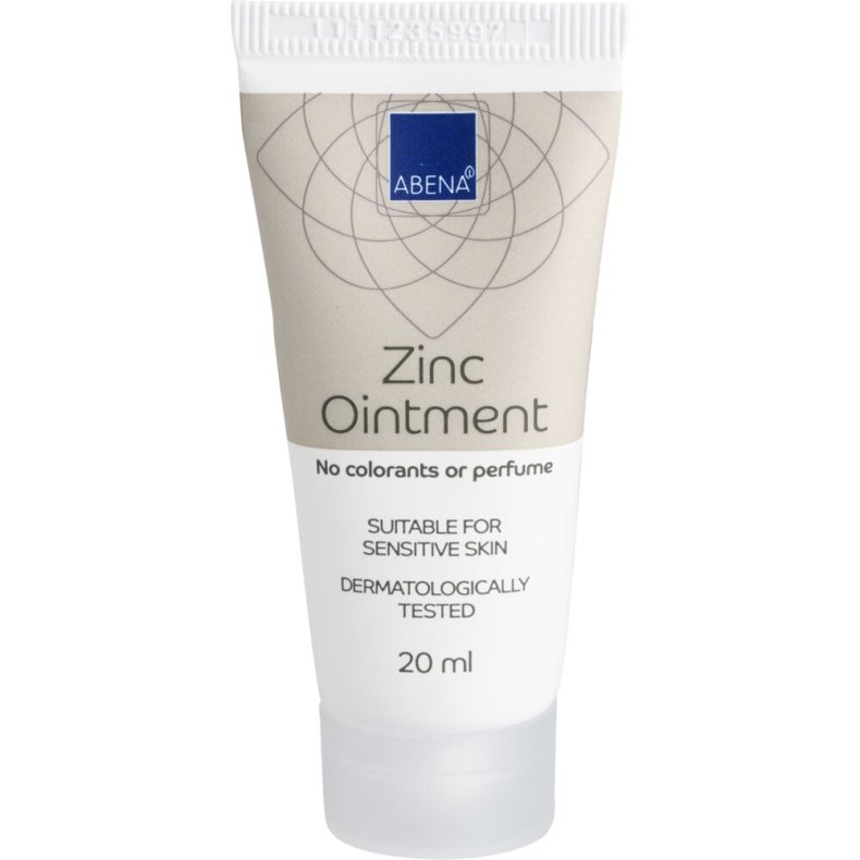 Zinksalve, ABENA, 20 ml, parfumefri, 20% zinkoxid