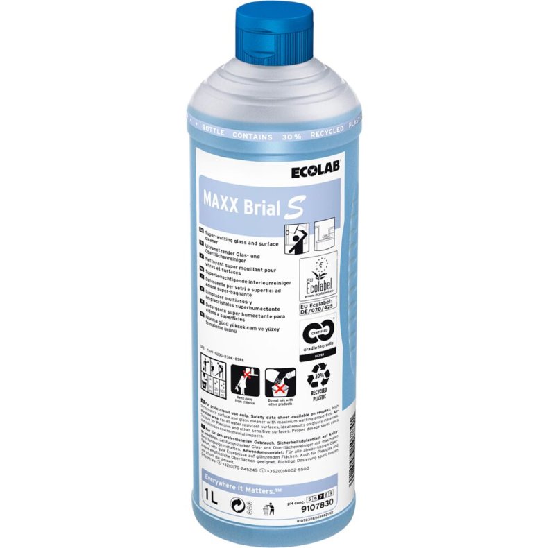 Universalreng�ring, Ecolab MAXX Brial S, 1 l, med farve, uden parfume