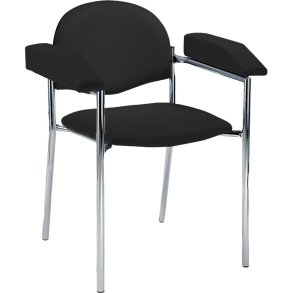 Blodpr�vetagningsstol, Simpex Haemo Linea Cuneo, sort, kunstl�der, uden hjul
