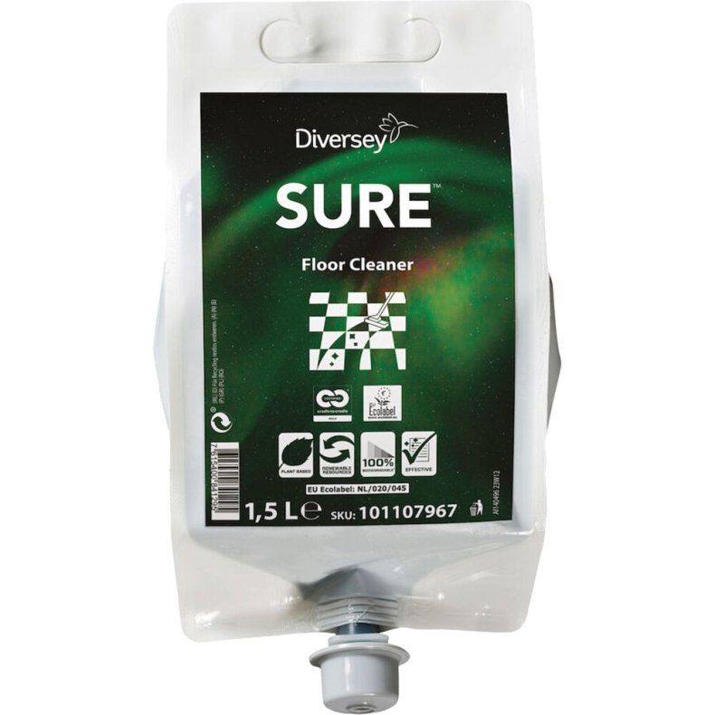 Gulvreng�ring, Diversey SURE Floor Cleaner, 1,5 l, ID, uden farve og parfume