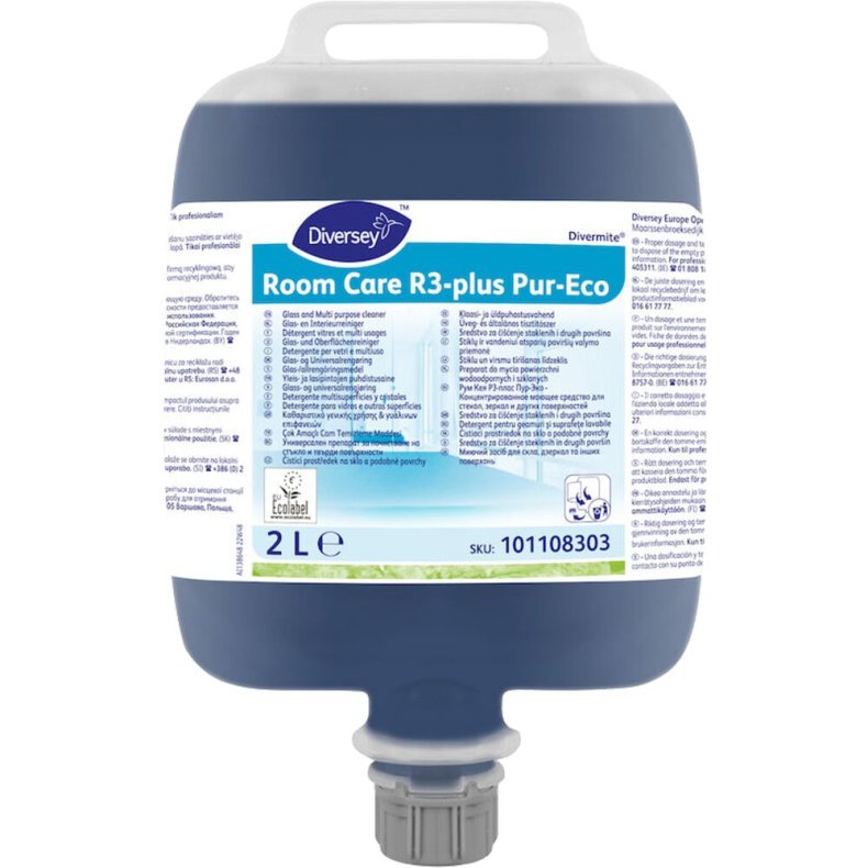 Universalreng�ring, Diversey Room Care R3-plus Pur-Eco, 2 l, DvM/DQFM, med farve og parfume