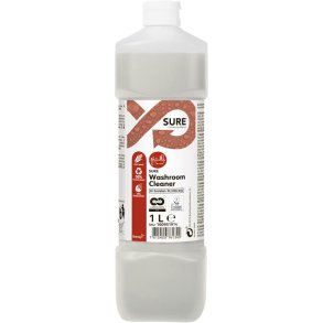 Sanitetsreng�ring, Diversey SURE Washroom Cleaner, 1 l, alkalisk/affedtende, uden farve og parfume