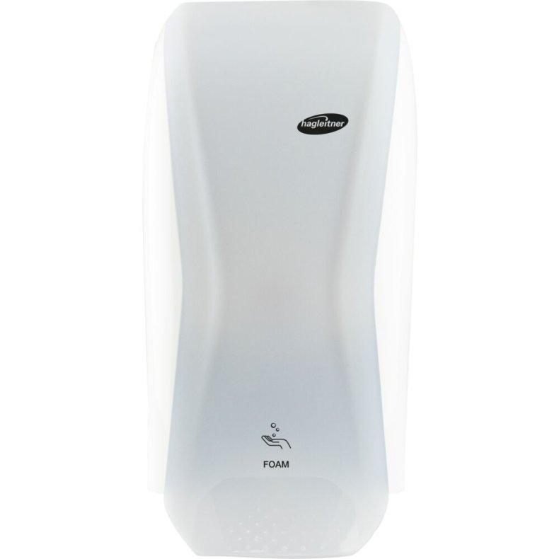 Dispenser, Hagleitner, 600 ml, hvid, plast, til pose refiller, manuel, til skums�be/desinfek.