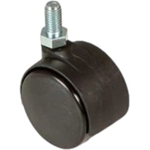 Hjul, Tina Trolleys, �40mm, sort, m�belhjul med bremse *Denne vare tages ikke retur*