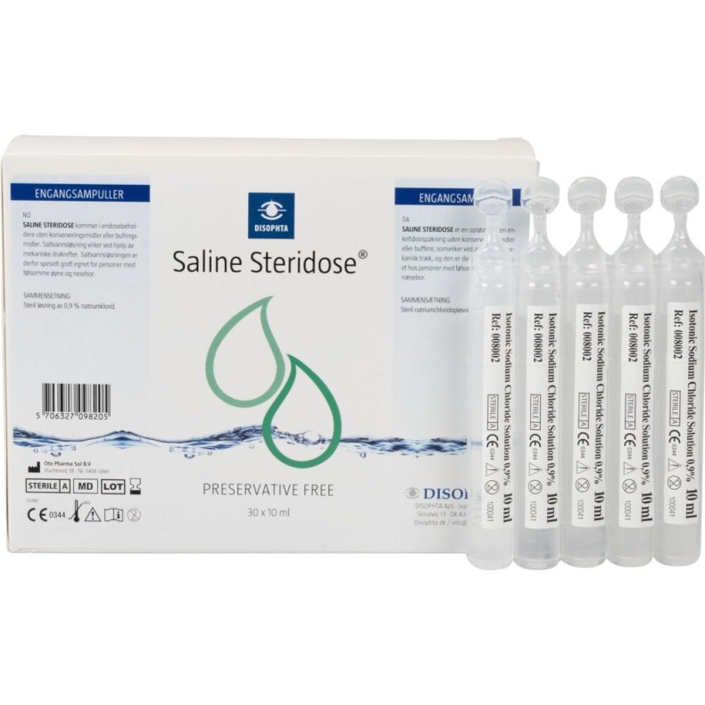Skyllev�ske, 10 ml, NaCl 0,9%, isotonisk, steril *Denne vare tages ikke retur*