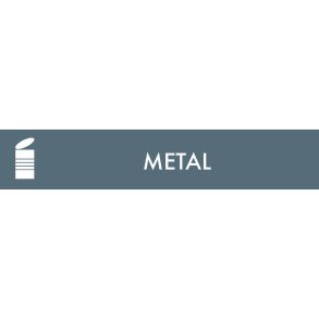 Piktogram, 3x16cm, gr�, folie, til metal, selvkl�bende