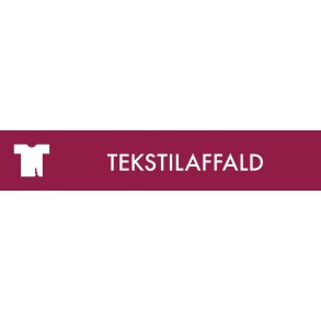 Piktogram, 3x16cm, bordeaux, folie, til tekstilaffald, selvkl�bende