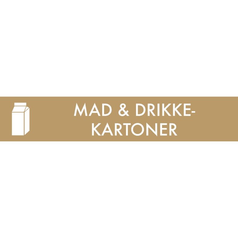 Piktogram, 3x16cm, brun, folie, til mad og drikkekartoner, selvkl�bende