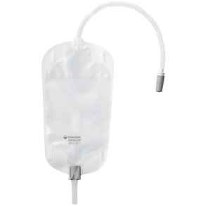 Urinpose, benpose, Conveen Security+, 30cm, 350 ml, etkammer, VV, NW bagside, just�rbar slange