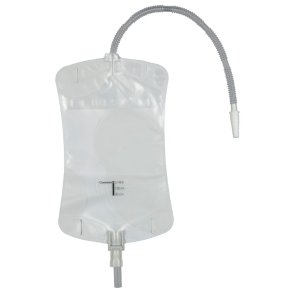 Urinpose, benpose, Conveen Security+, 30cm, 750 ml, etkammer, VV, NW bagside, just�rbar slange