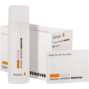 Kl�befjerner, Dansac Adhesive Remover, 18x11cm, serviet, silikonebaseret, uden alkohol, usteril *Denne vare tages ikke retur*
