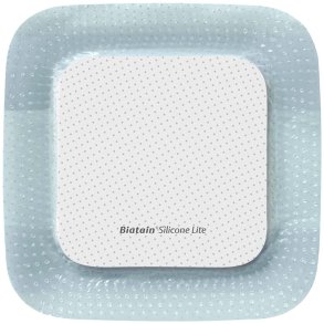 Skumbandage, Biatain Silicone Lite, 10x10cm, m/silikonekontaktlag og silikonekl�b, latexfri, steril, engangs *Denne vare tages ikke retur*