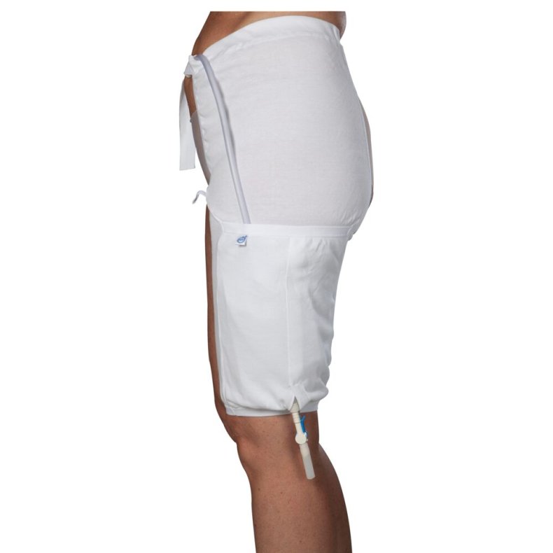 Urinposeholder, Netti, M, hvid, et-bens til h�jre ben