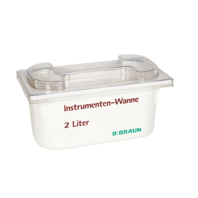 Desinfektionskar, B.Braun, 32,5x17,6x15cm, 2 l, med neds�nkningskar og l�g *Denne vare tages ikke retur*
