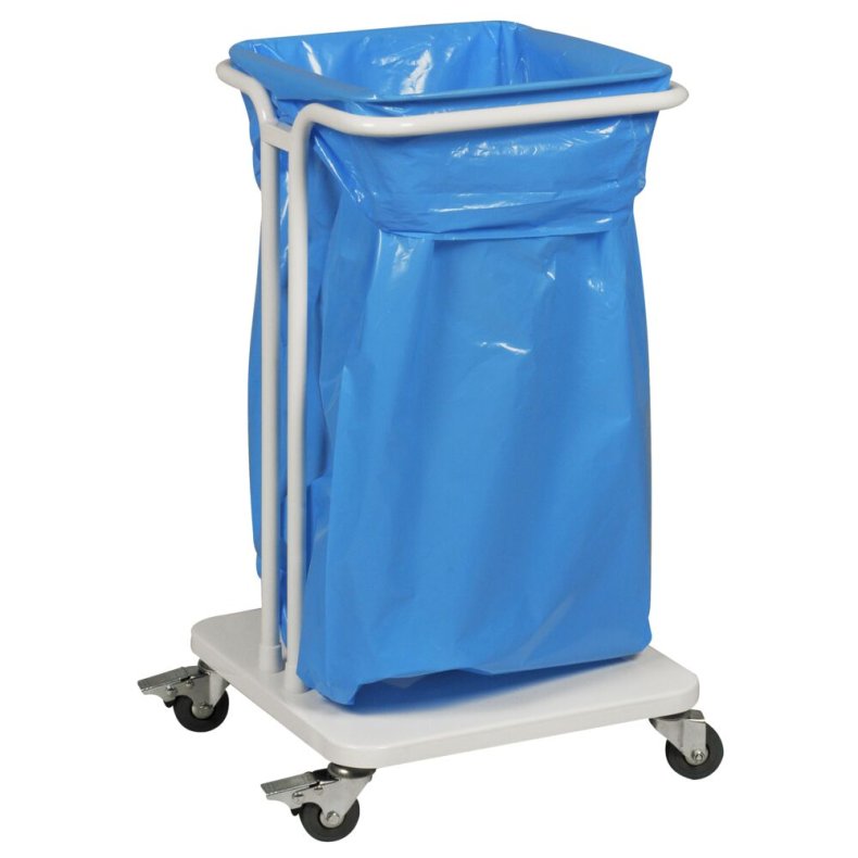 Affaldsstativ, S�kko-Boy, hvid, pulverlakeret st�l, 40 l, med s�kkeholder