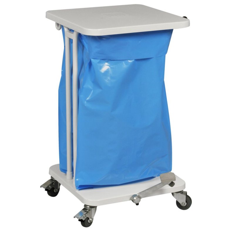 Affaldsstativ, S�kko-Boy, hvid, pulverlakeret st�l, 40 l, med pedal og soft close l�g