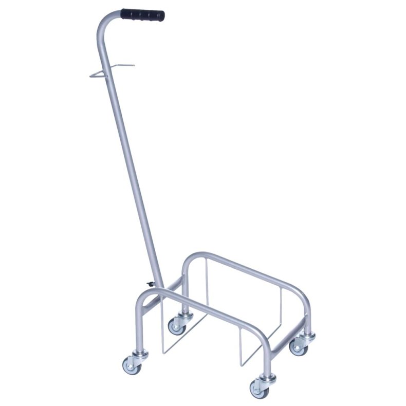 Spandvogn, Tina Trolleys, 400x270x900mm, s�lv, pulverlakeret st�l, med h�ndtag, uden spand *Denne vare tages ikke retur*
