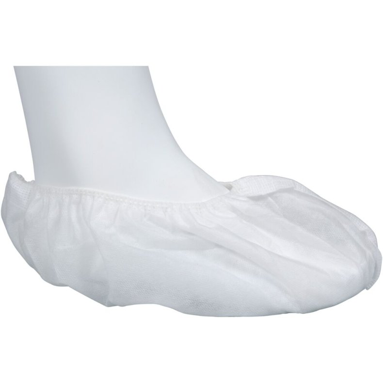 Overtr�kssko, ABENA, L, 38x18cm, 40 gsm, hvid, PP, usteril, engangs
