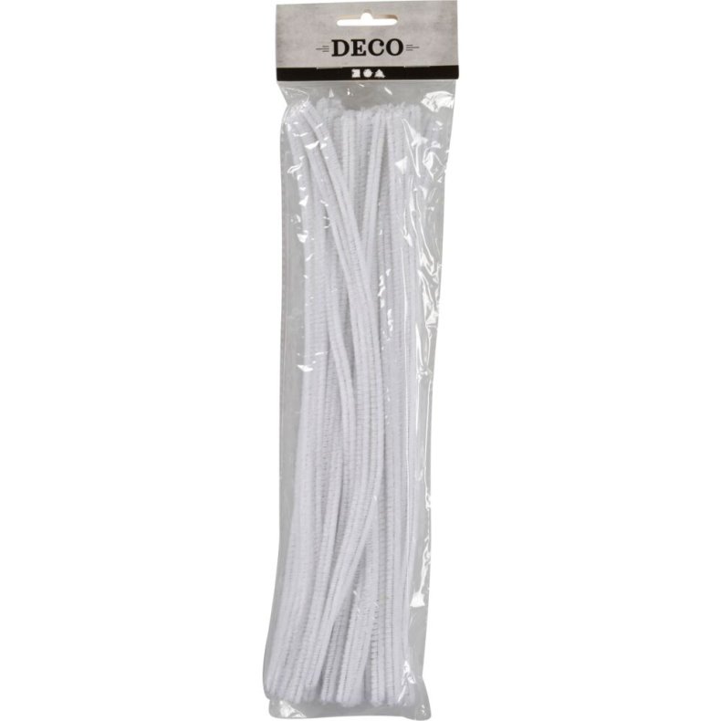 Piberenser, 30cm, �6mm, hvid, usteril