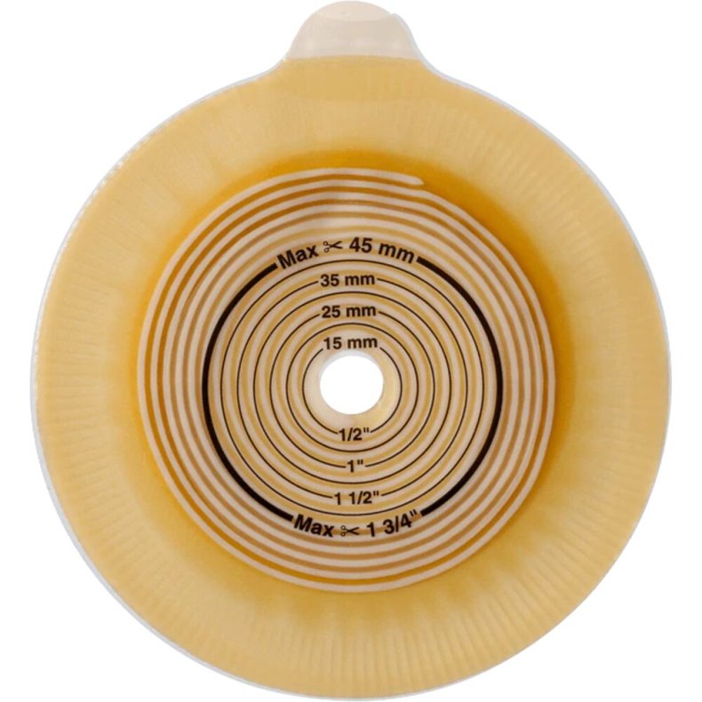 Stomiplade, Assura, beige, 40 mm, 10-35 mm, opklipbar, med b�lte�rer *Denne vare tages ikke retur*