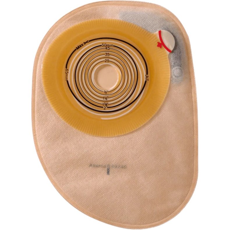 Kolostomipose, Assura Plus, Midi, beige, 30 mm, 1-dels, lukket *Denne vare tages ikke retur*