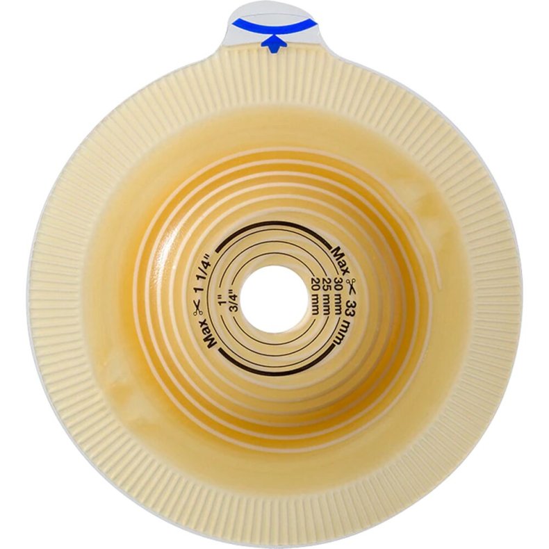 Stomiplade, Assura, beige, 40 mm, 21 mm, konveks bl�d, med ekstra kl�ber og b�lte�rer *Denne vare tages ikke retur*