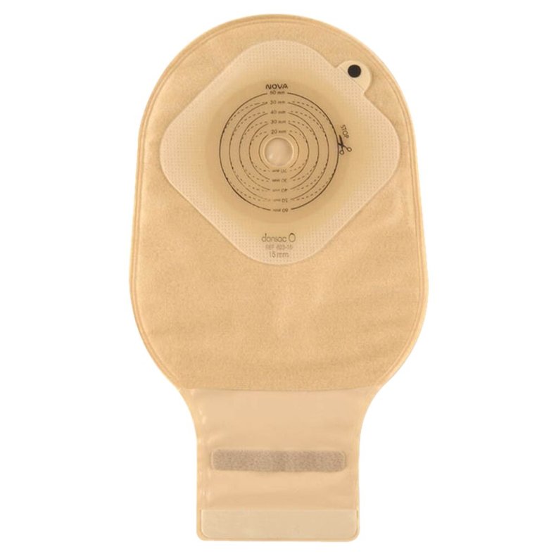 Ileostomipose, Nova 1, Midi, 430 ml, beige, 15-60 mm, 1-dels, t�mbar, opklipbar *Denne vare tages ikke retur*
