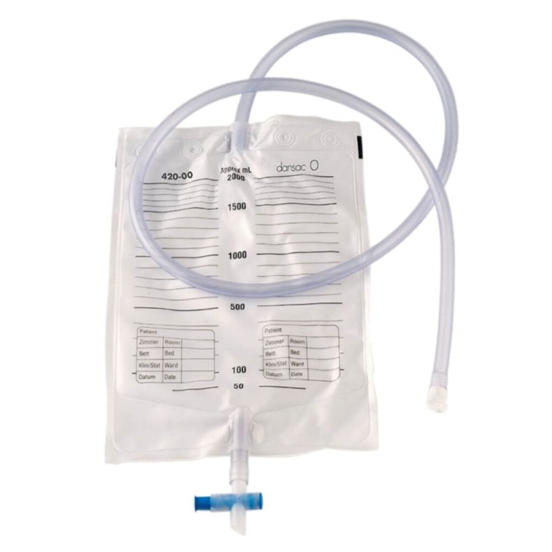 Afl�bspose, Nova 2, 2000 ml, transparent, med 120 cm slange og konnektor *Denne vare tages ikke retur*