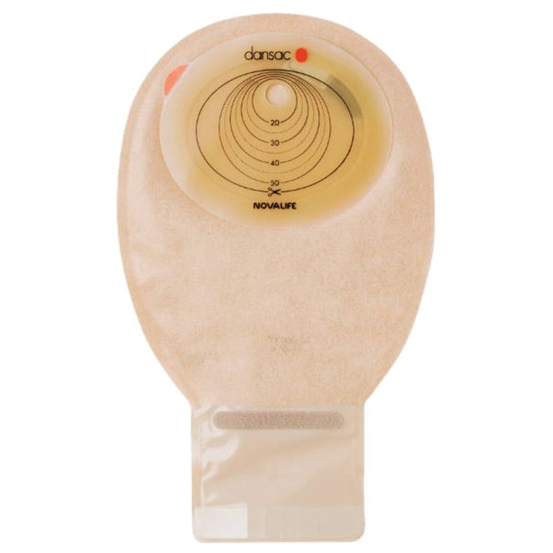 Ileostomipose, NovaLife 1, Midi, 420 ml, beige, 10-55/70 mm, 1-dels, t�mbar, opklipbar *Denne vare tages ikke retur*