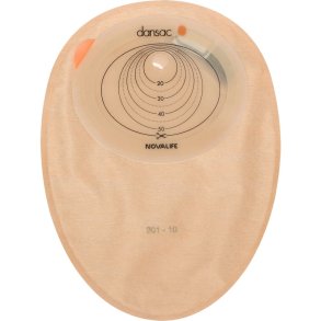 Kolostomipose, NovaLife 1, Midi, 470 ml, beige, 10-55/70 mm, 1-dels, lukket, opklipbar *Denne vare tages ikke retur*