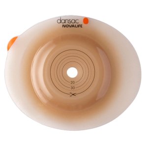 Stomiplade, NovaLife 2 Convex, beige, 55 mm, 10-42 mm, opklipbar *Denne vare tages ikke retur*