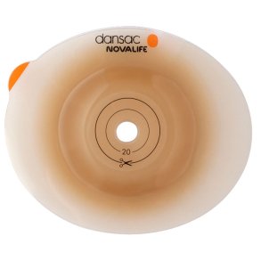 Stomiplade, NovaLife 2 Convex, beige, 43 mm, 10-30 mm, opklipbar