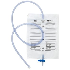 Afl�bspose, Hollister, 2000 ml, transparent, med slange og konnektor *Denne vare tages ikke retur*