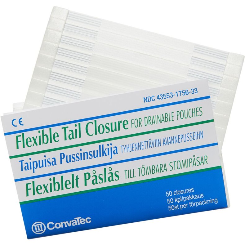 Lukkeklemme, Convatec, 13,5cm, hvid, PP