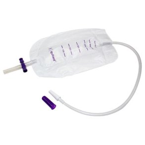 Urinpose, benpose, Qufora, 50cm, 500 ml, flerkammer, CV/NRV, NW bagside, just�rbar slange, nattilkobling, singlepak
