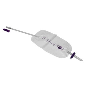 Urinpose, benpose, Qufora, 30cm, 600 ml, etkammer, CV/NRV, NW bagside, nattilkobling, singlepak