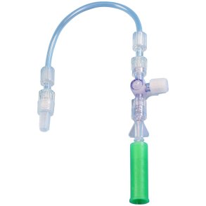Konnektor, Mediplast, 30cm, gr�n, til dr�nage, 3-vejs stophane, luerlock, tragt *Denne vare tages ikke retur*