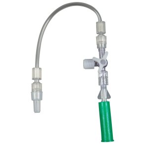 Konnektor, Mediplast, 15cm, gr�n, til dr�nage, 3-vejs stophane, han luerlock, tragt *Denne vare tages ikke retur*