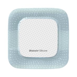 Skumbandage, Biatain Silicone, 7,5x7,5cm, m/silikonekontaktlag og silikonekl�b, latexfri, steril, engangs *Denne vare tages ikke retur*