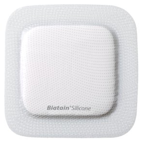 Skumbandage, Biatain Silicone, 12,5x12,5cm, m/silikonekontaktlag og silikonekl�b, latexfri, steril, engangs *Denne vare tages ikke retur*
