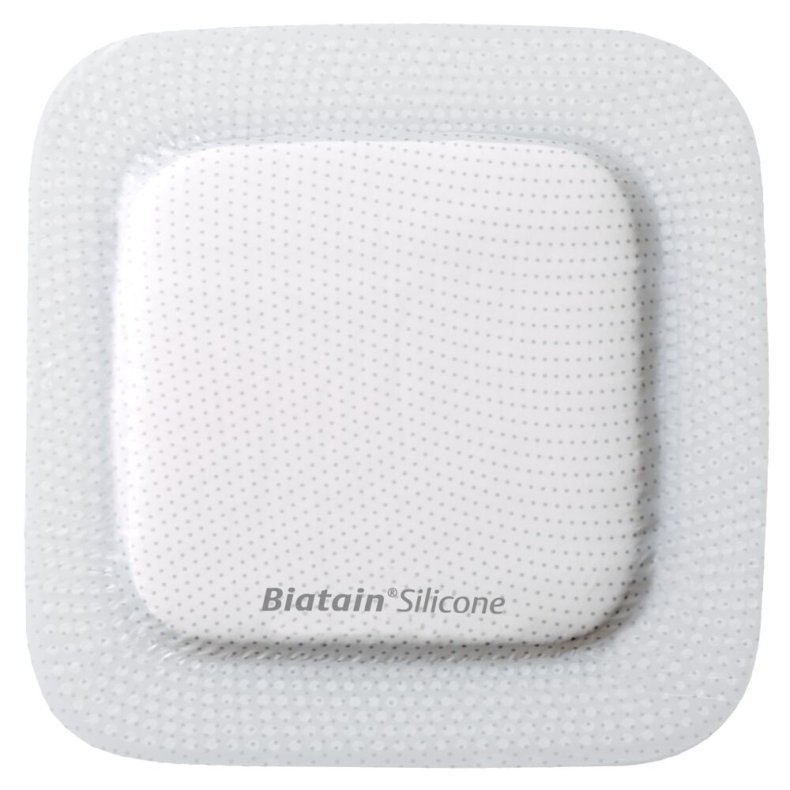 Skumbandage, Biatain Silicone, 12,5x12,5cm, m/silikonekontaktlag og silikonekl�b, latexfri, steril, engangs *Denne vare tages ikke retur*
