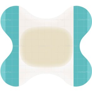 Hydrokolloid bandage, Comfeel Plus Ulcus Contour, 8x6cm, mat, latexfri, steril, engangs *Denne vare tages ikke retur*