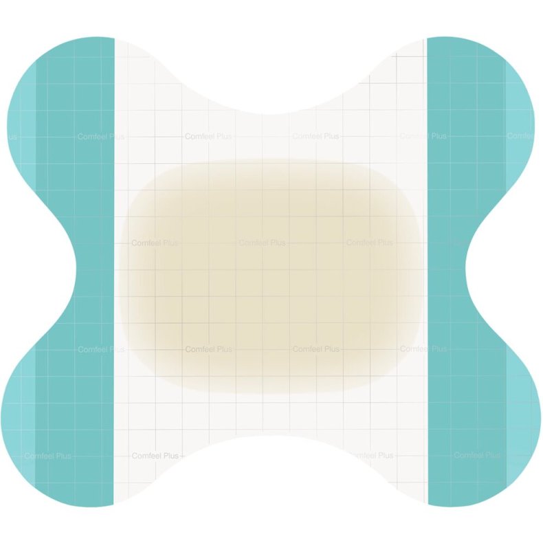 Hydrokolloid bandage, Comfeel Plus Ulcus Contour, 11x9cm, mat, latexfri, steril, engangs *Denne vare tages ikke retur*