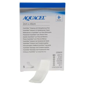 Hydrofiber kavitetsbandage, Aquacel, 45x2cm, latexfri, steril, engangs *Denne vare tages ikke retur*