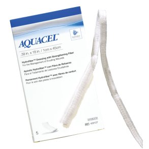 Hydrofiber kavitetsbandage, Aquacel, 45x1cm, latexfri, steril, engangs *Denne vare tages ikke retur*