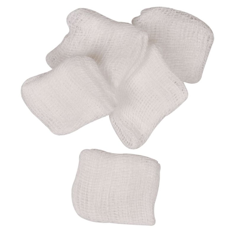 Gazetampon, M�lnlycke, 3, 3x2,5cm, hvid, flad, steril *Denne vare tages ikke retur*
