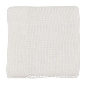Gazekompres, M�lnlycke, 12-lags, 5x5cm, hvid, 5 stk./pouch, 17-tr�ds, steril *Denne vare tages ikke retur*