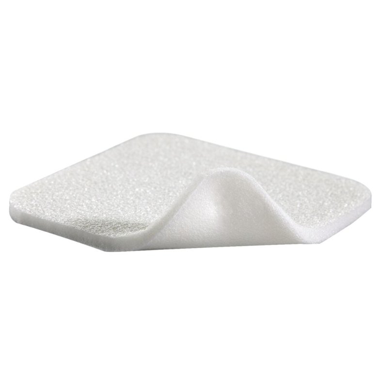 Skumbandage, Mepilex, 5x5cm, m/silikonekontaktlag, u/kl�b, latexfri, steril, engangs *Denne vare tages ikke retur*